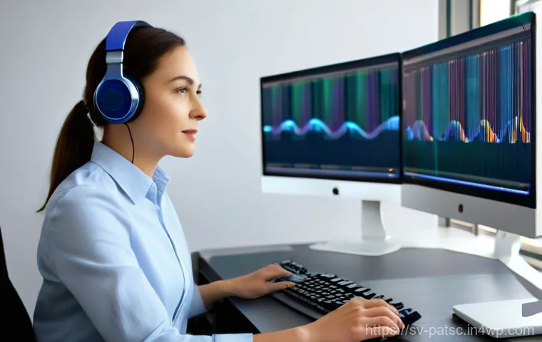 비즈니스 가치 창출을 위한 데이터 라벨링 - A focused data annotator, a young adult of indeterminate gender, dressed in a comfortable yet smart ...