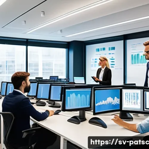 Home 7 AI 데이터 라벨링 프로젝트 관리 기법 - **Prompt 1: Collaborative Data Labeling Team in a Modern Office**
"A diverse group of profession...